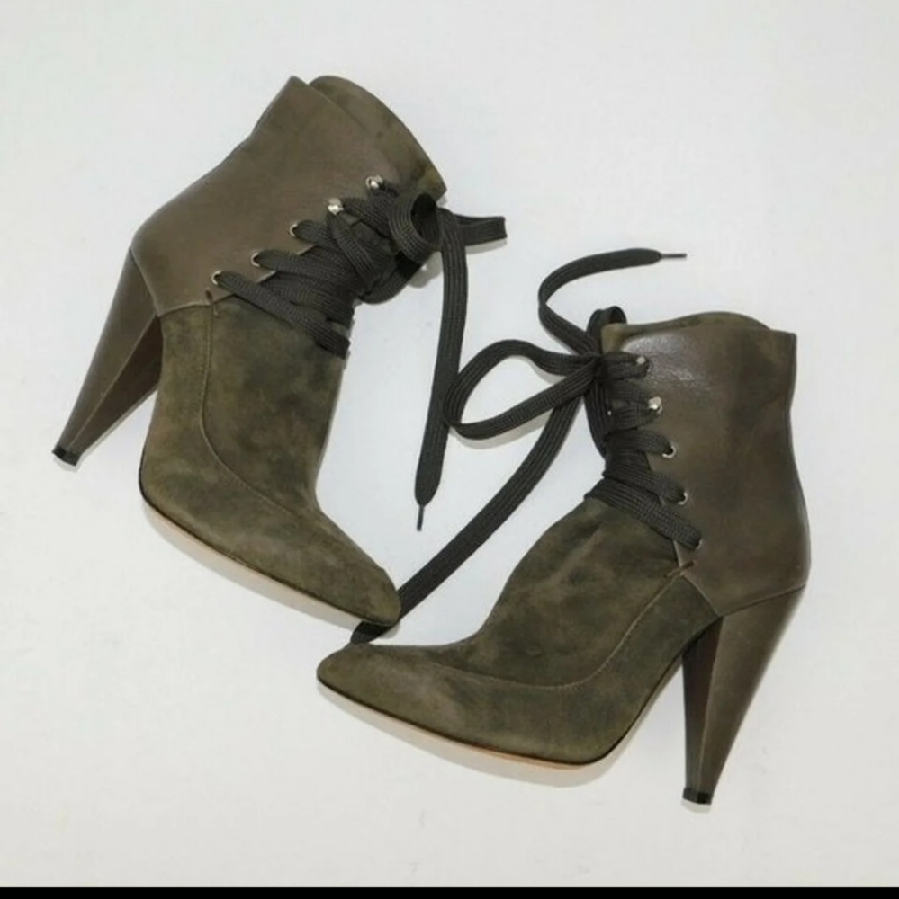IRO KANSAS khaki suede SHOE BOOT